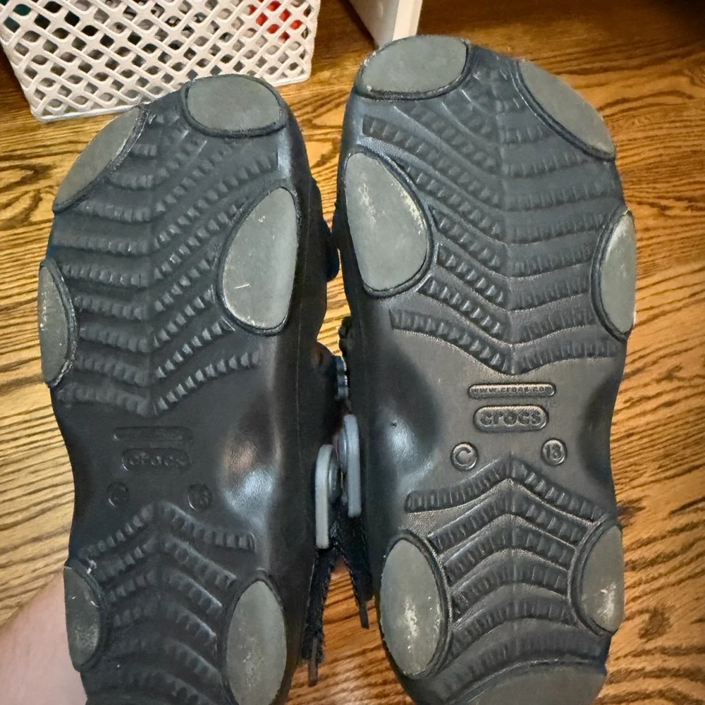 Kids Black Marvel Crocs